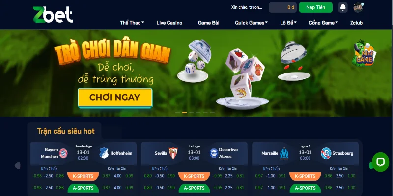 casino zbet 1 Casino ZBet có dịch vụ cá cược đỉnh cao