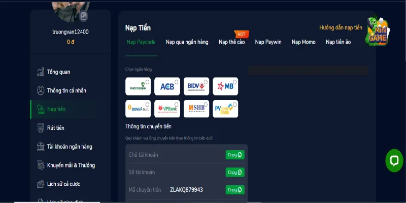 nap tien zbet 2 Nhà cái ZBet có đa dạng phương thức giao dịch