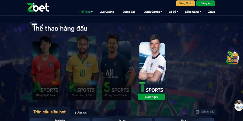 the thao zbet 1 Thể Thao Zbet cung cấp nhiều sảnh chơi chất lượng với phong cách riêng